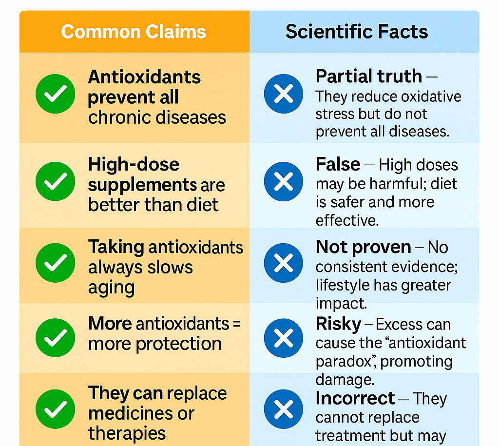 Antioxidant Claim vs Facts