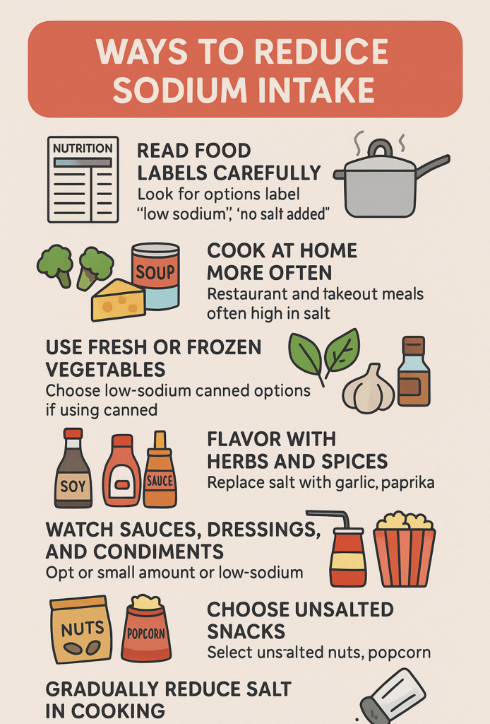 Ways to Reduce Sodium Intake.