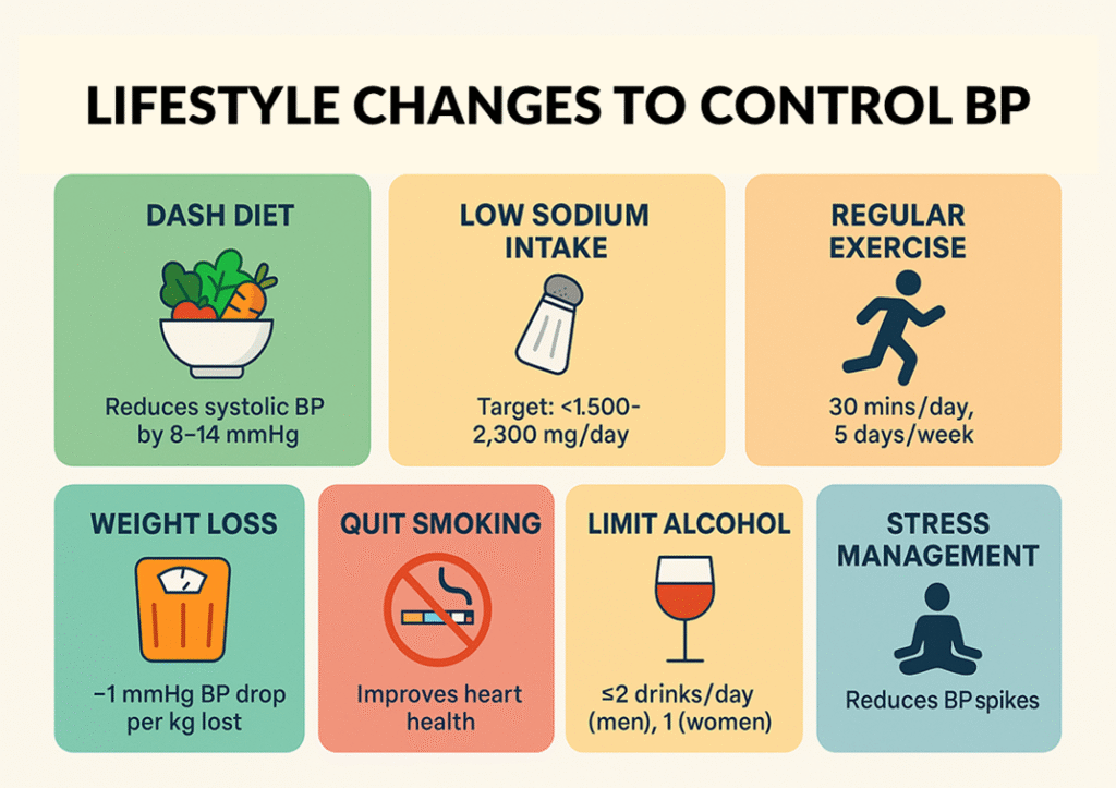 Lifestyle management of BP