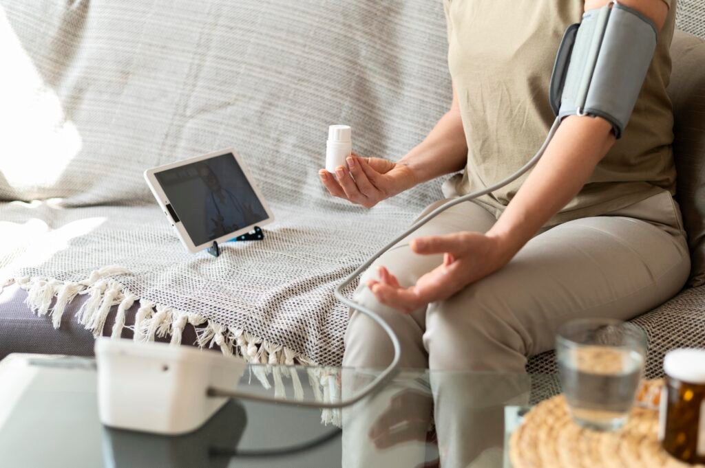 Patient monitoring blood pressure