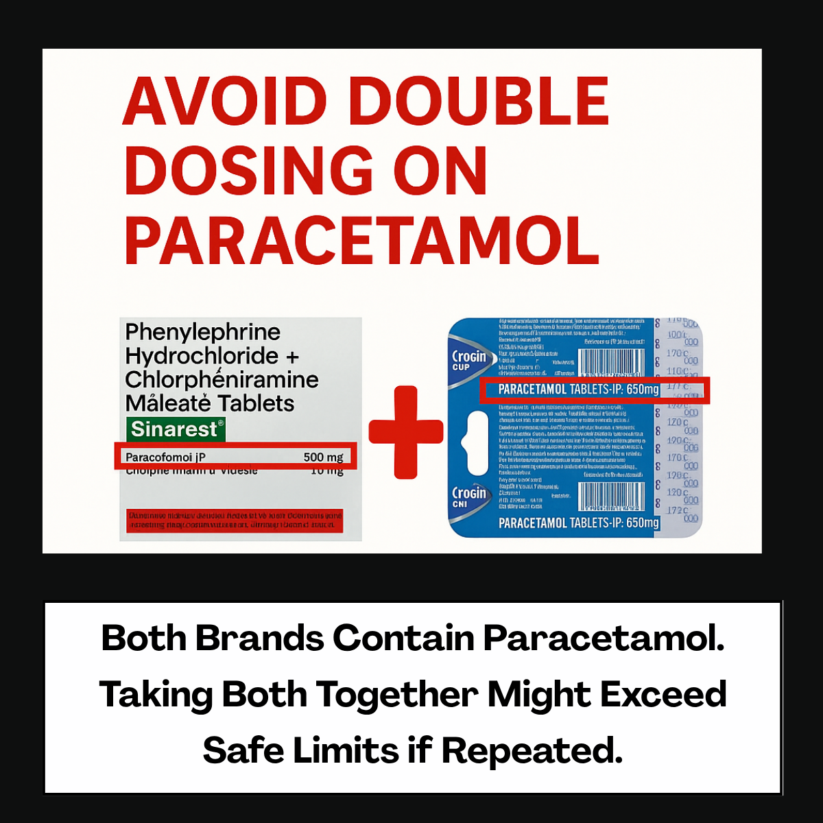 Avoid Double Dosing On Paracetamol Infographics