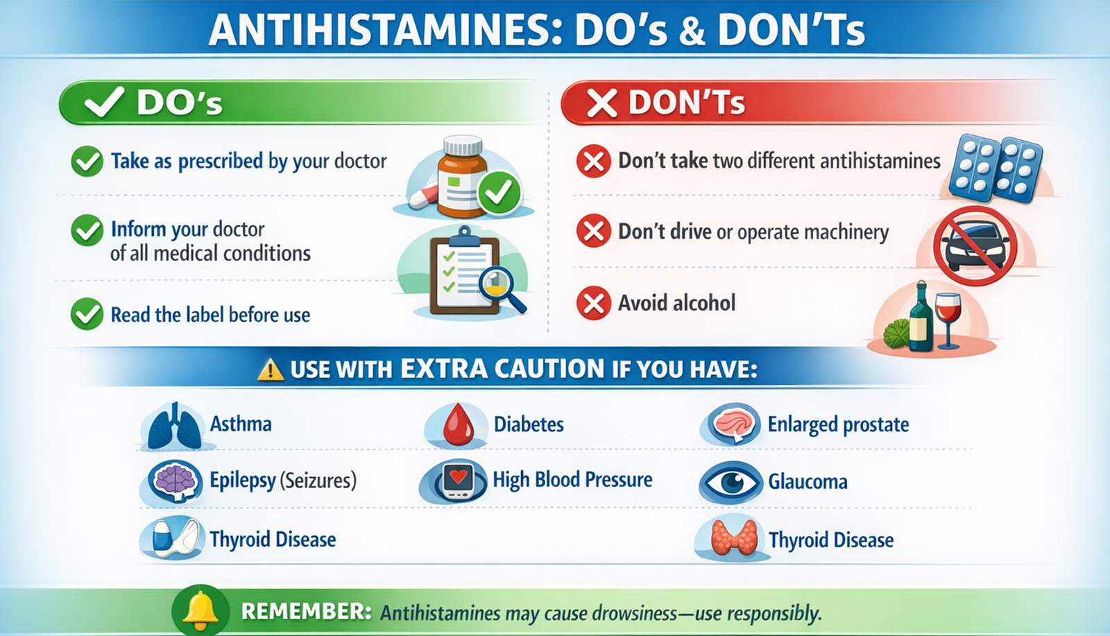 Antihistamines Do's and Don't