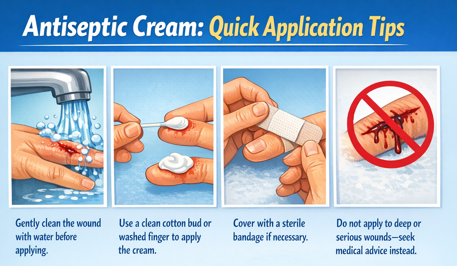 Use of ANtiseptic Cream