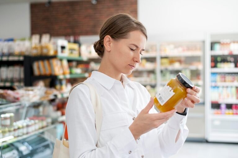 Women Reading a Label
