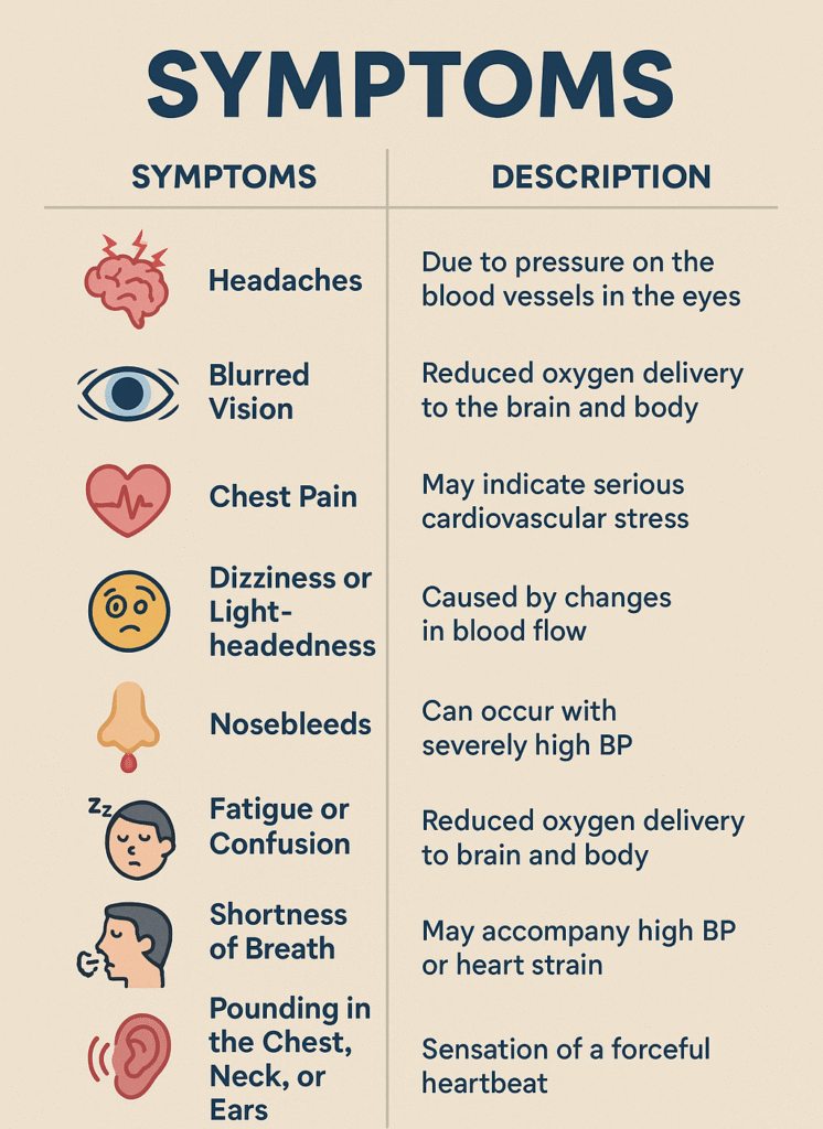 Symptoms of High BP