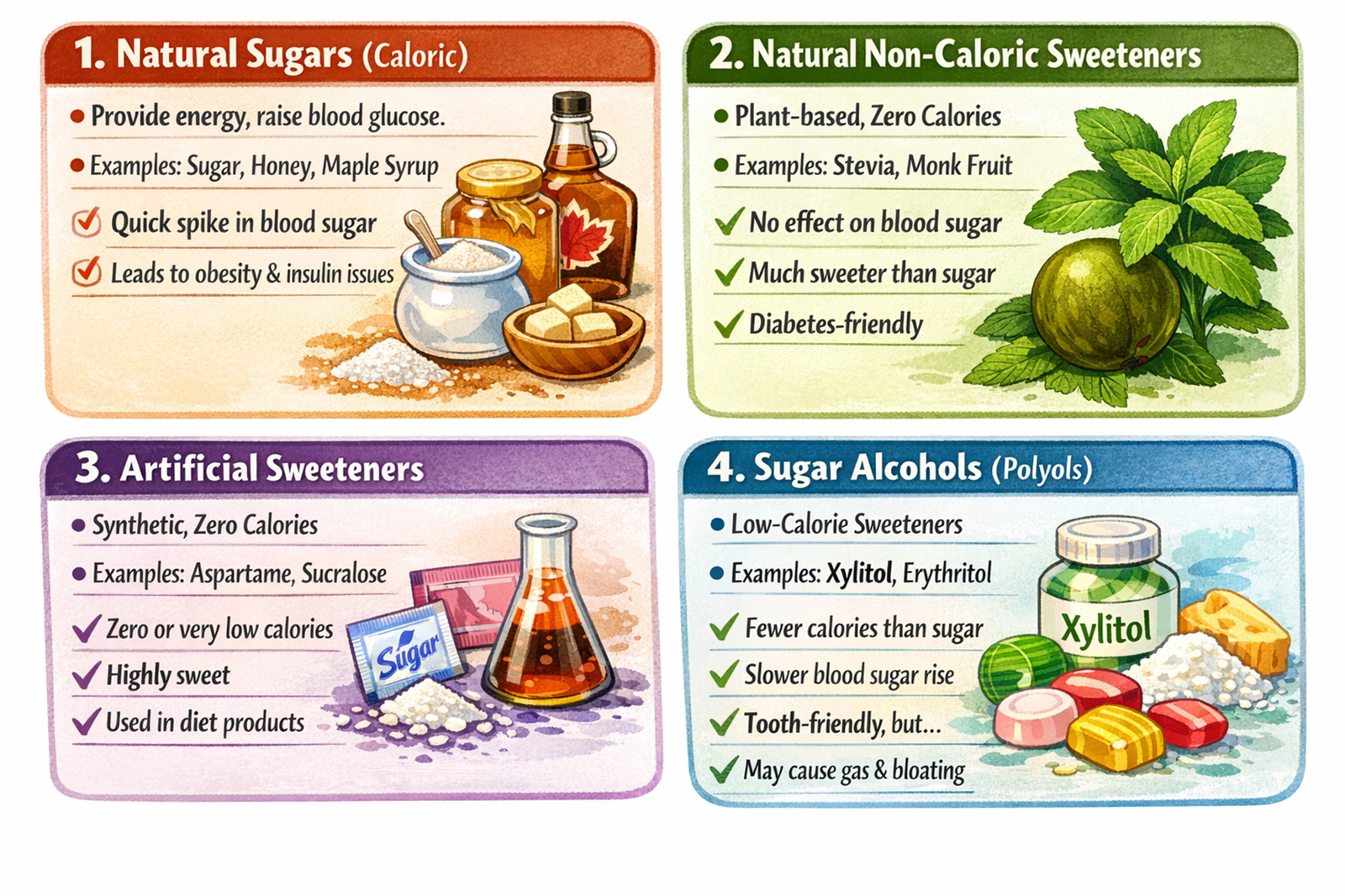 Types of Sweetners
