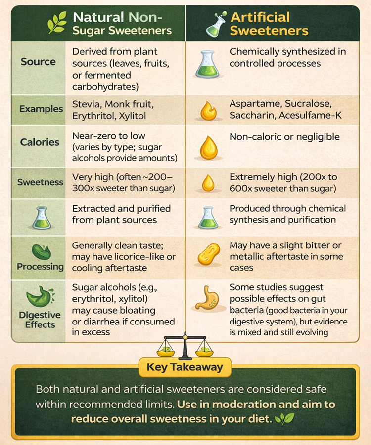 Natural vs Artificial Sweeteners