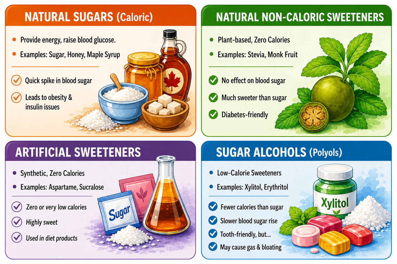 Types of Sweetners
