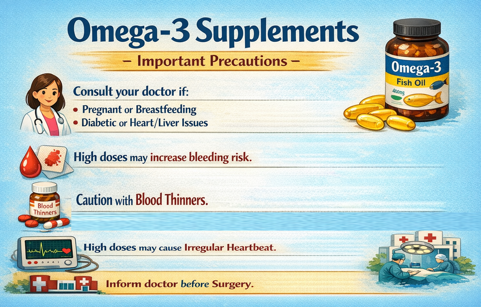 Omega-3 Supplements Important Precautions