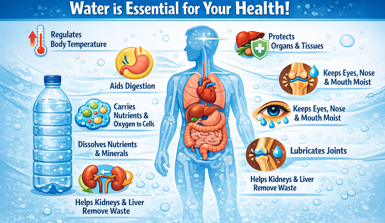 Role of Water in Human Body