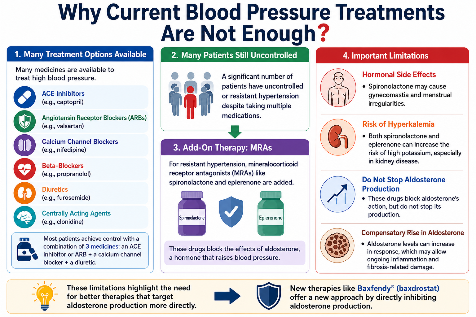 Limitation of Current Therapies for Hypertension
