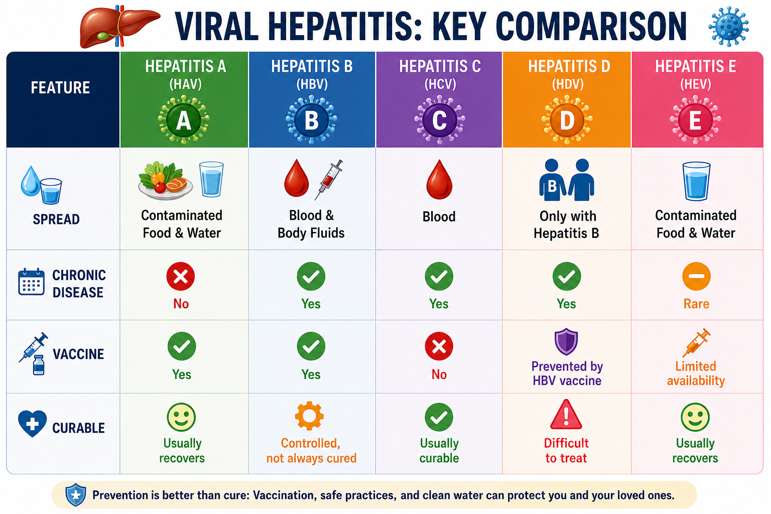 Viral Hepatitis Comparision